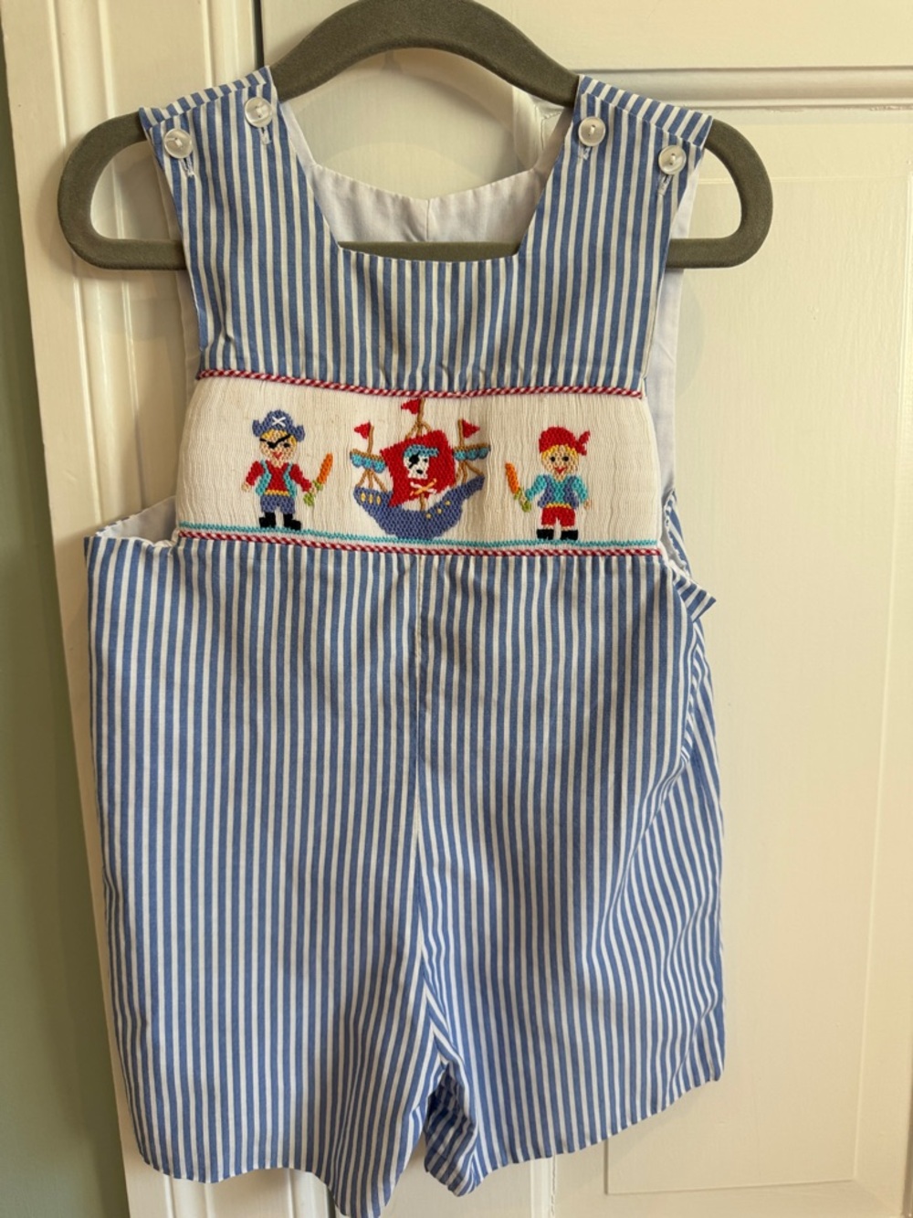 Anavini Hand Smocked Pirate Romper